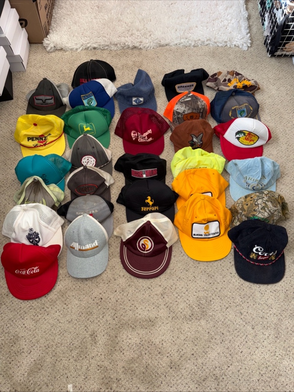 100 Assorted Trucker Hat Lot - Mixed Colors
